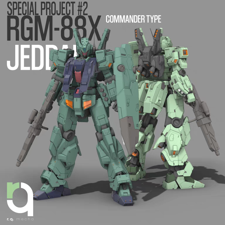 mg 1/100杰达rgm-88 gk打印杰达 3d打印stl数据文件