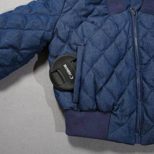 【南洋汇欧洲站女装短款修身长袖羽服绒套装牛仔色重工刺绣厂家直销】